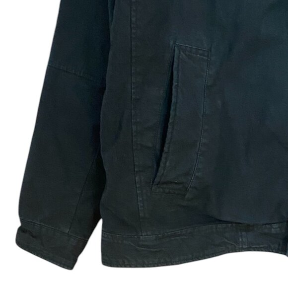 Levis Canvas Chore Barn Coat Black Cowboy Farm Utility Trucker Quilted 90s Sz XL - Picture 5 of 15